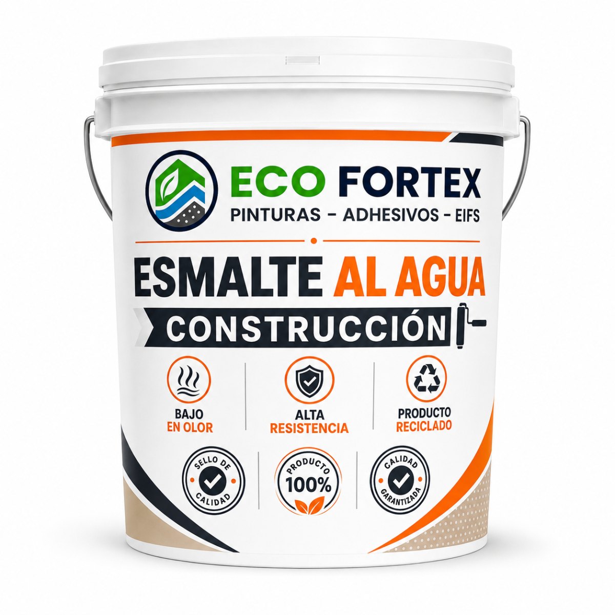 Esmalte al Agua Construcción Colores - Tineta 20 litros ECO FORTEX para pintar interiores...