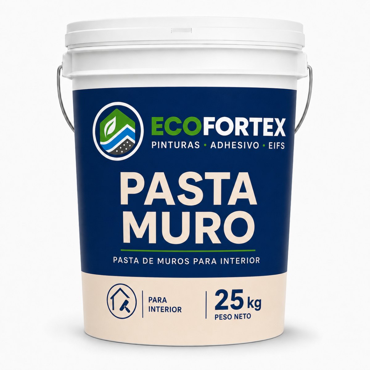 Pasta Muro Interior - Tineta 25 kilos ECO FORTEX para nivelar y corregir muros interiores....