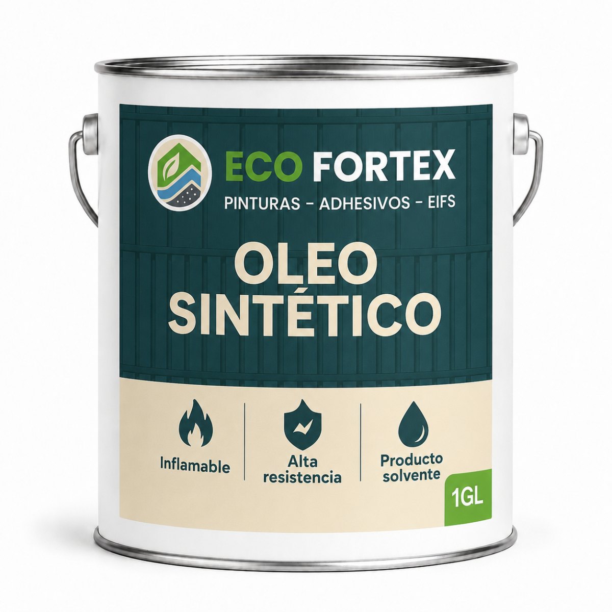 Óleo Sintético Secado Rápido - Galón 4 litros ECO FORTEX para terminaciones resistente...